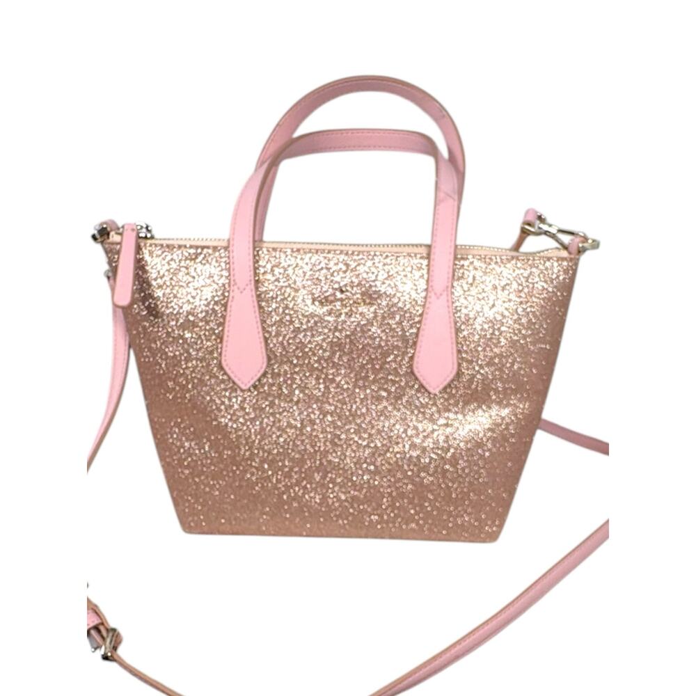 NWT Kate Spade Joeley Satchel - Rose Gold Glitter - Crossbody Handbag Glam